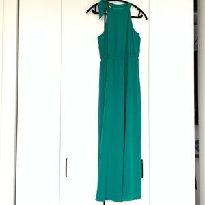 Banana Republic halter maxi dress with tie neck